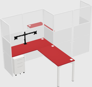 L-shape cubicles