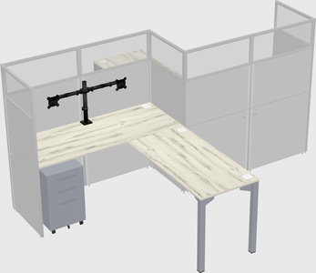 L-shape cubicles