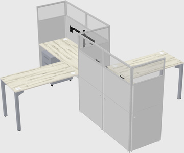 L-shape cubicles