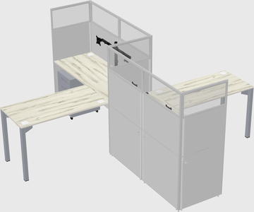 L-shape cubicles