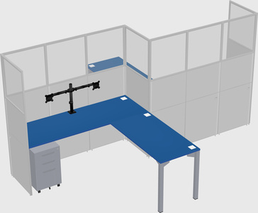 L-shape cubicles
