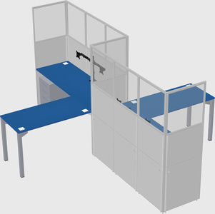 L-shape cubicles