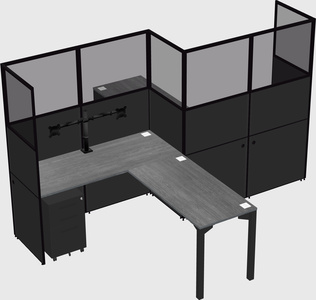 L-shape cubicles