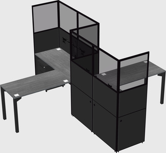 L-shape cubicles