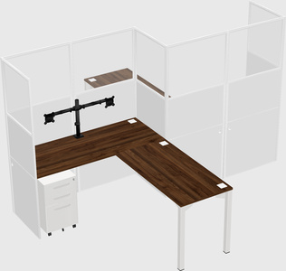 L-shape cubicles