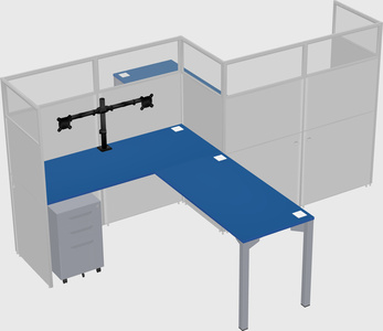 L-shape cubicles