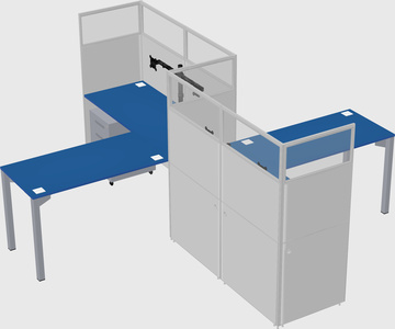 L-shape cubicles
