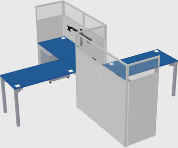 L-shape cubicles