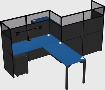 L-shape cubicles