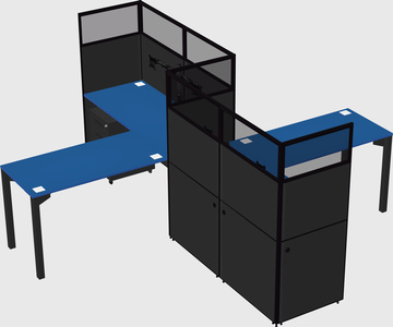 L-shape cubicles