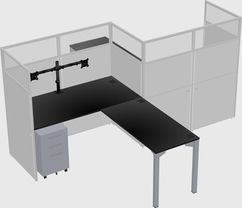 L-shape cubicles
