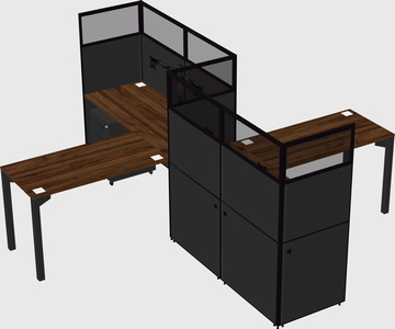 L-shape cubicles