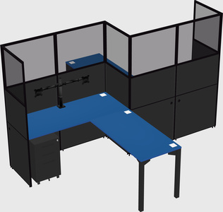 L-shape cubicles