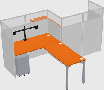 L-shape cubicles