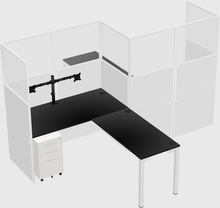 L-shape cubicles
