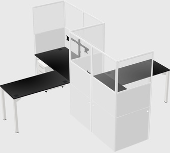 L-shape cubicles