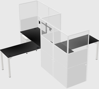 L-shape cubicles