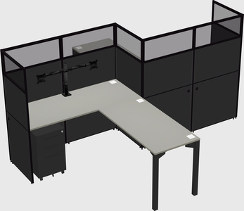 L-shape cubicles