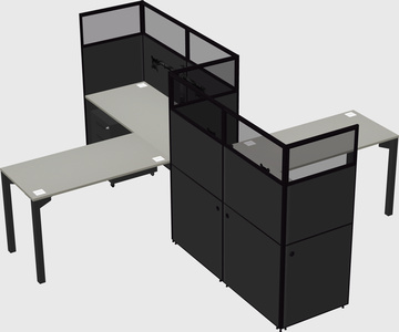 L-shape cubicles