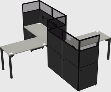 L-shape cubicles