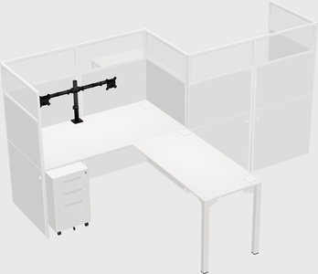 L-shape cubicles