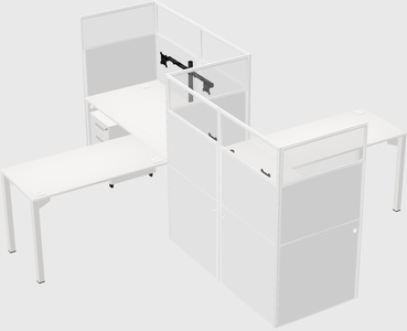 L-shape cubicles