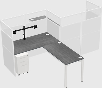 L-shape cubicles