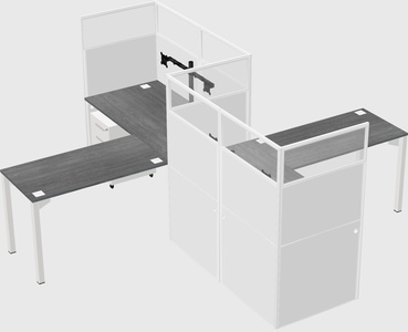 L-shape cubicles