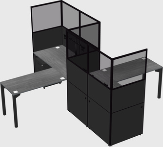 L-shape cubicles