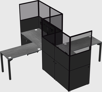 L-shape cubicles