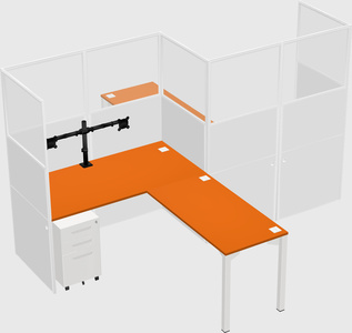 L-shape cubicles