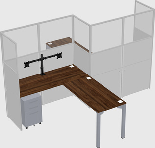 L-shape cubicles