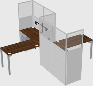 L-shape cubicles