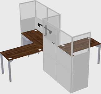 L-shape cubicles