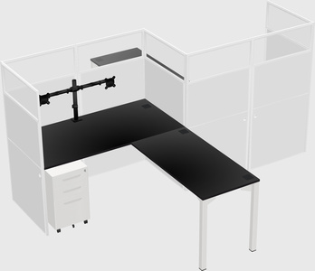L-shape cubicles