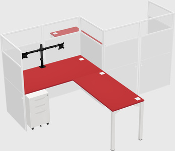 L-shape cubicles