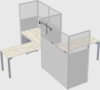 L-shape cubicles