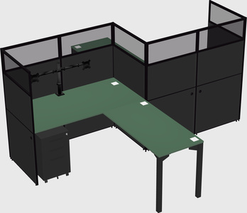 L-shape cubicles