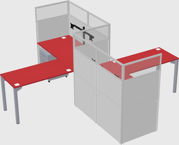 L-shape cubicles