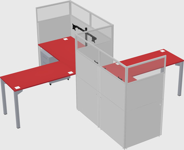 L-shape cubicles