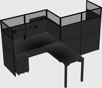 L-shape cubicles