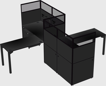 L-shape cubicles