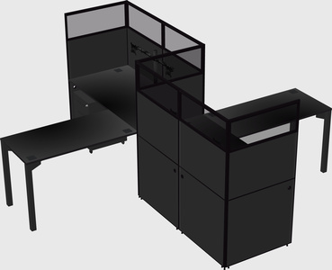 L-shape cubicles