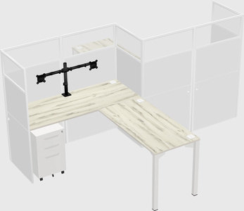 L-shape cubicles