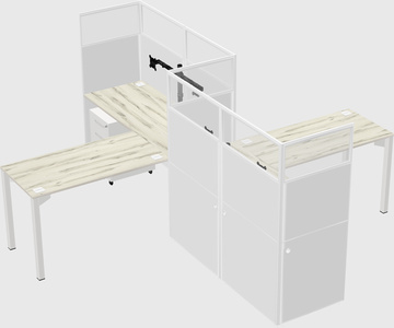 L-shape cubicles