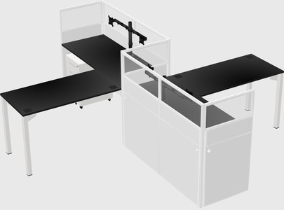 L-shape cubicles
