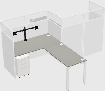 L-shape cubicles