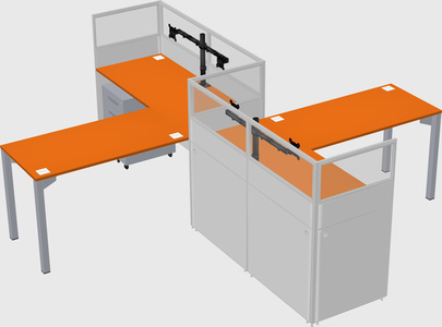 L-shape cubicles