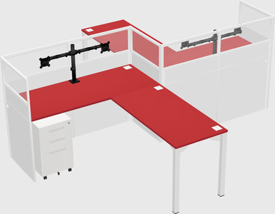 L-shape cubicles