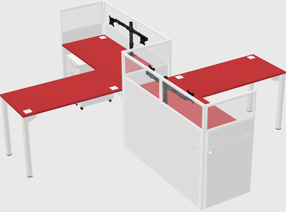 L-shape cubicles
